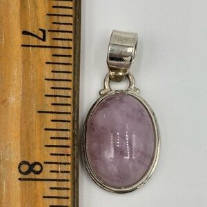 .925 Silver Pink Quart Pendant